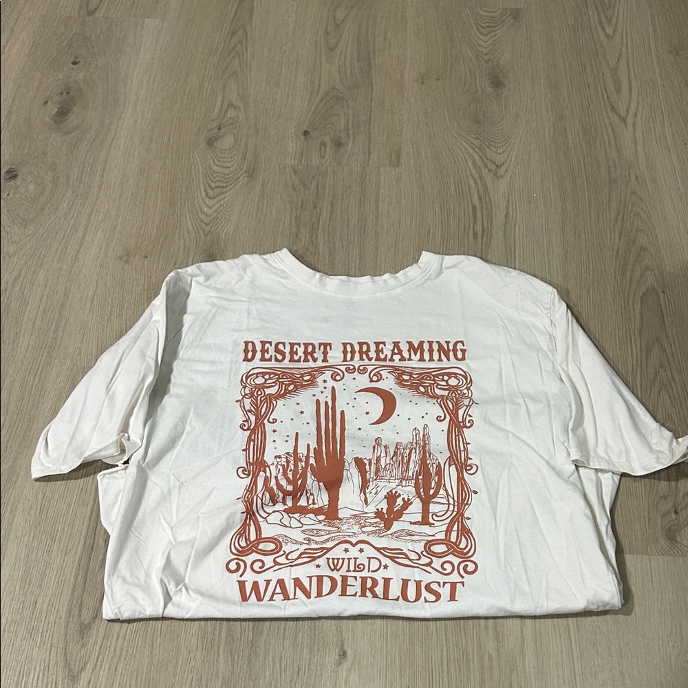 Wild Wanderlust White Graphic Tee